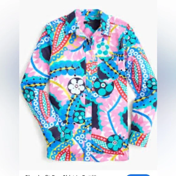 J.Crew classic fit boy shirt in Kaleidoscope Ratti 4 - Picture 9 of 9